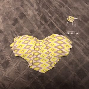 Neon Print Bathing Suit Top